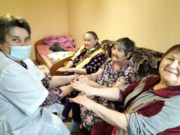 Занятия с фельдшером в отделении 