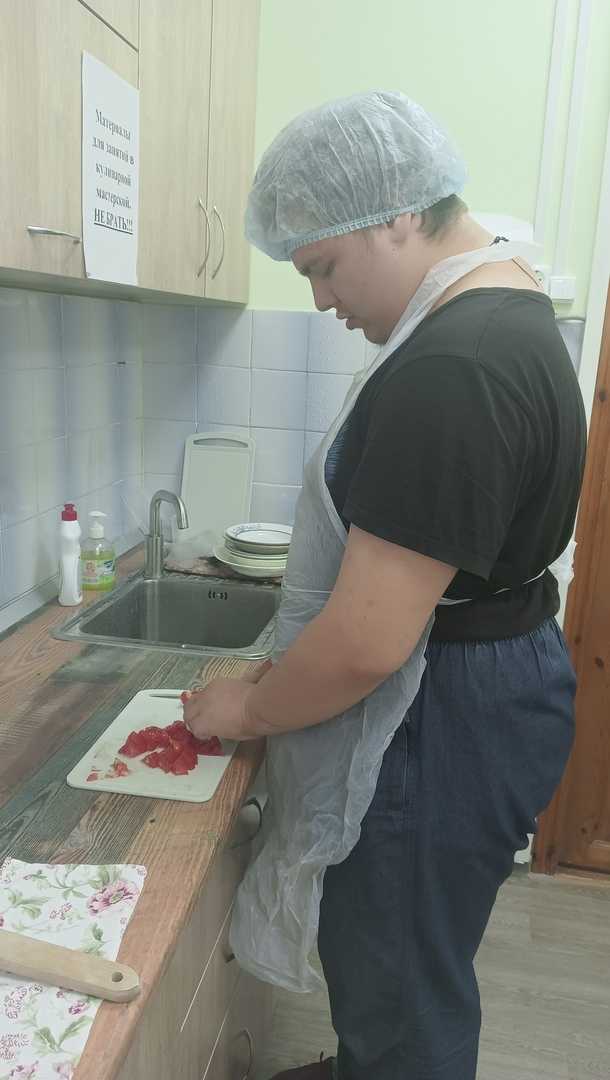 Занятие в кулинарной мастерской 